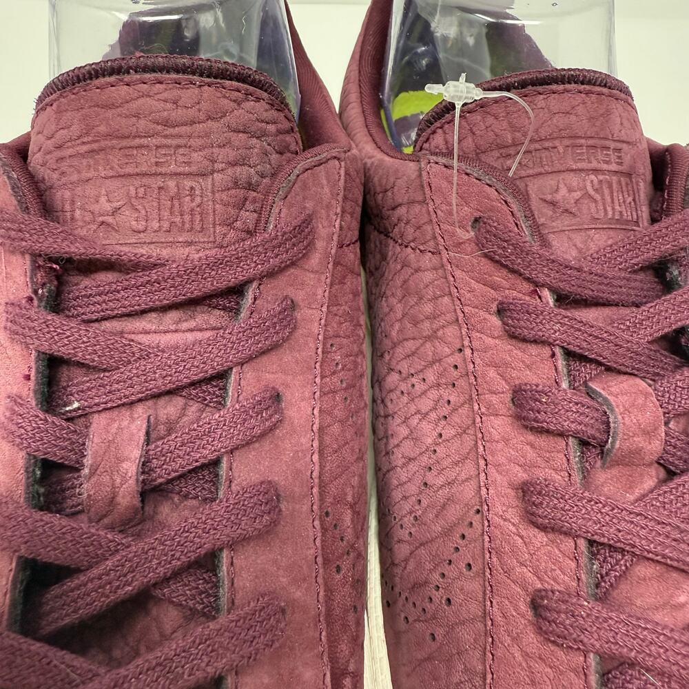 Converse With Lunaron Unisex 9 Maroon Pebbled Faux Suede Preppy Comfy 1S01252 - Picture 8 of 13